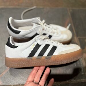 Womens adidas Sambae Athletic Shoe - White/Black